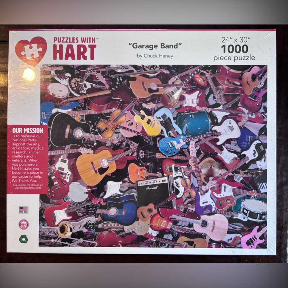 New in Box Garage Band Guitar Puzzle by Puzzles with Hart